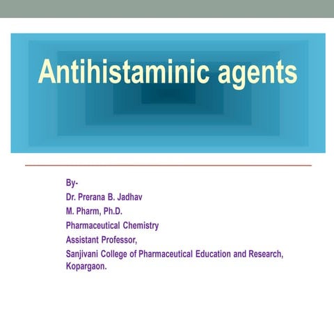Introduction to Antihistaminic Agents pdf