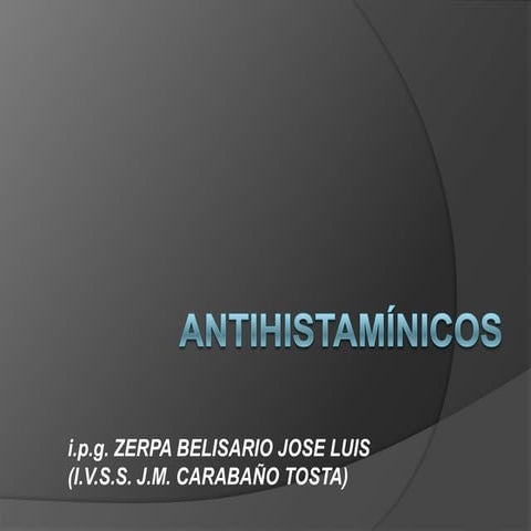 AntihistamíNicos.