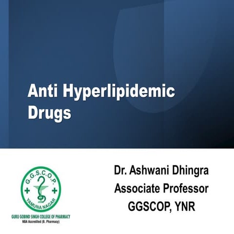 Antihyperlipidemic drug