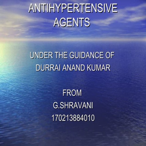 Antihypertensive agents. calcium channel blockers