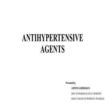 ANTIHYPERTENSIVE AGENTS