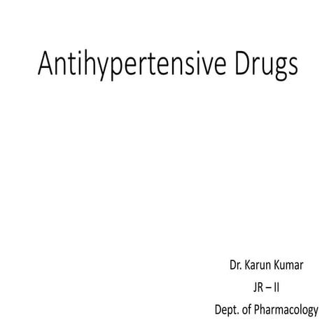 Antihypertensive drugs