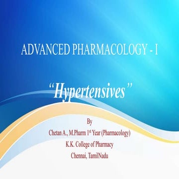 Antihypertensives | Classes of Drugs | Baro Receptor