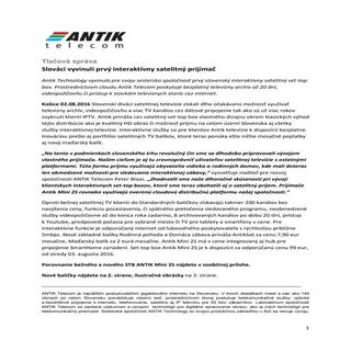 TZ Antik Sat - nový set-top box Min...