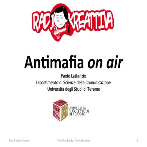 Antimafia on air - Convegno "Il Confine Sottile", Brescia 26-27 Novembre 2009