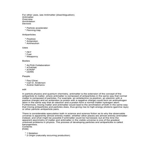 Antimatter | RTF