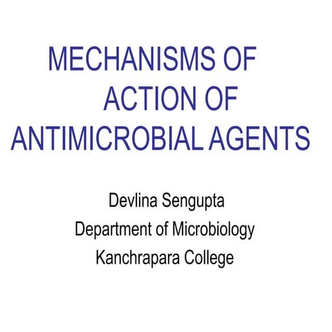 antimicrobialchemotherapy- Mode of action of antibiotics