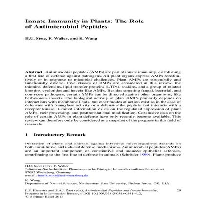 Antimicrobial peptides and innate immunity | PDF