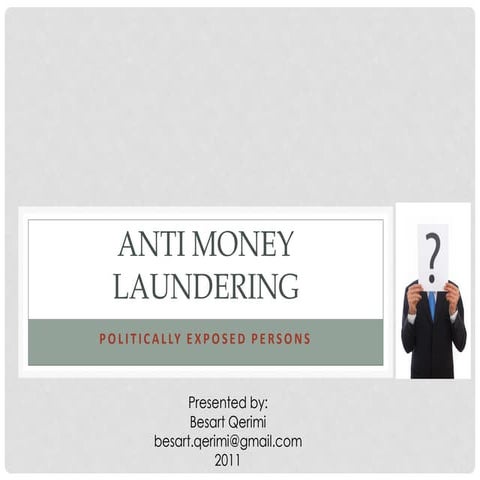 Anti money laundering - PEPs
