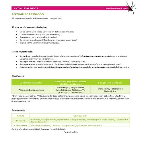 Antimuscarínicos