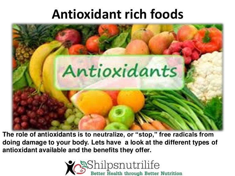 Antioxidant rich foods