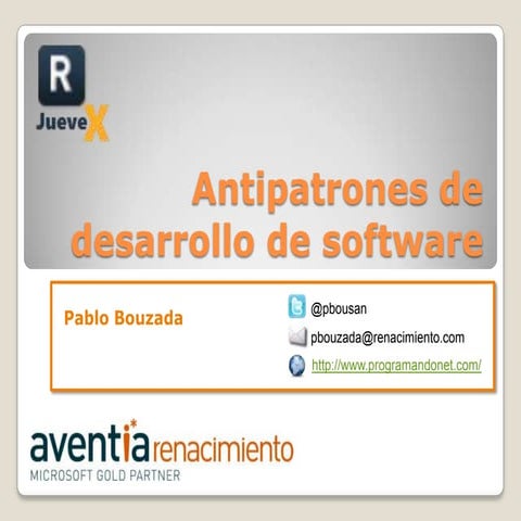 Antipatrones de desarrollo de software