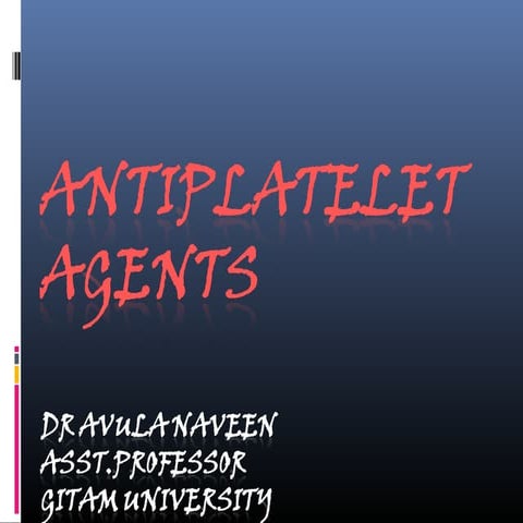 Antiplatelet agents 250419