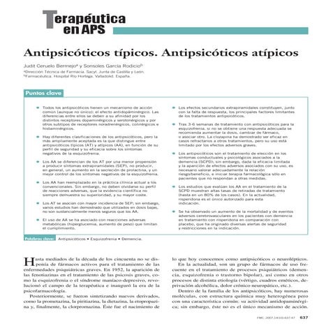 Antipsicoticos tipicos  y atipicos
