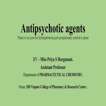 Antipsychotic agents (1)