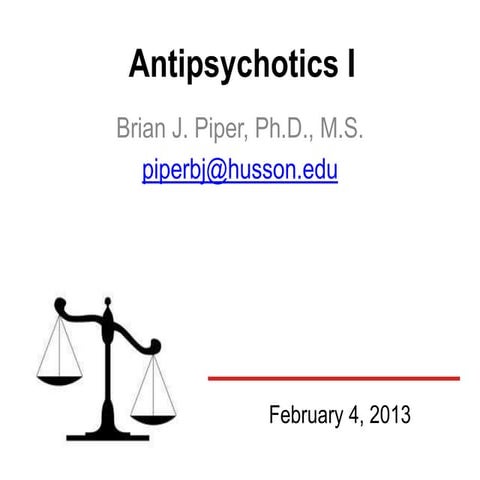 Antipsychotics I