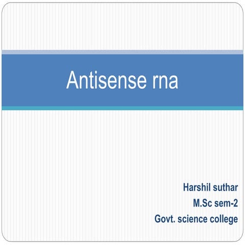 Antisense Rna