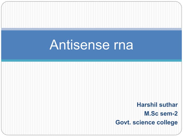 Antisense Rna