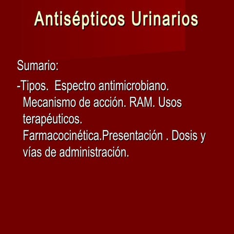 Antisepeticos urinarios