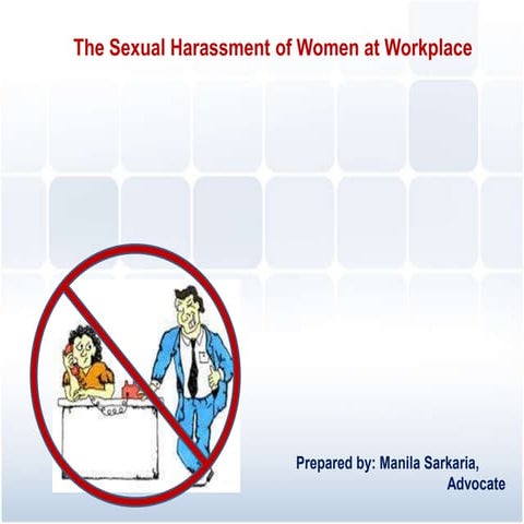 Protection against Sexual Harassment in India | PPTX