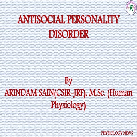 Antisocial personality disorder
