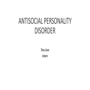 Antisocial personality disorder