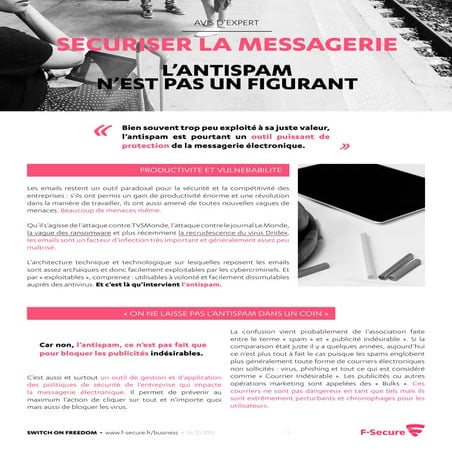 L'antispam n'est pas un figurant !