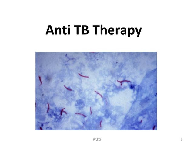 Tuberculosis- management and treatment | PPTX