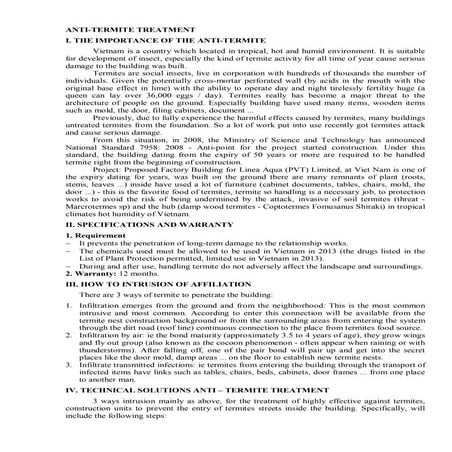 Anti termite treatment | PDF