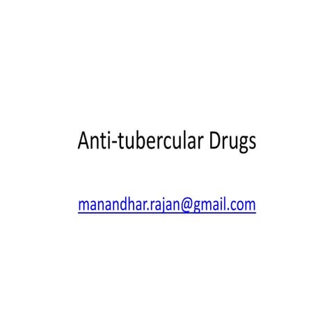 Antitubercular drugs