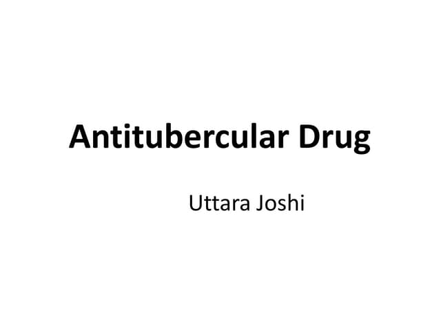 Anti tuberculosis therapy ( att) | PPTX