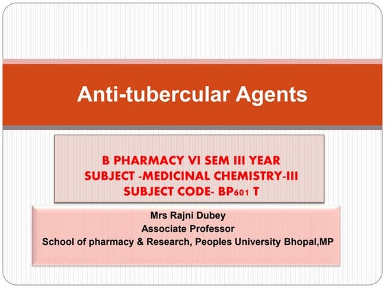Anti tuberculosis agents, Classification,Pathogenesis..etc