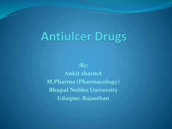 Anti ulcer drugs classification | PPT | Digestive Disorders | Diseases ...
