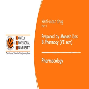 Anti ulcer drug Pharmacology