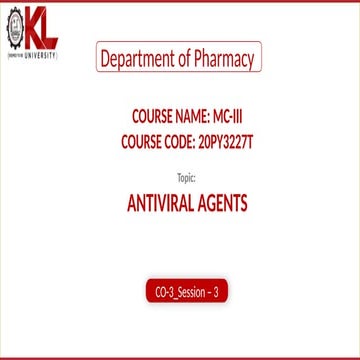 Antiviral agents agents medicinal chemstry pptx
