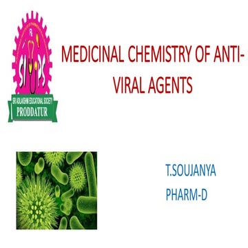  Medicinal chemistry of Anti viral agents 