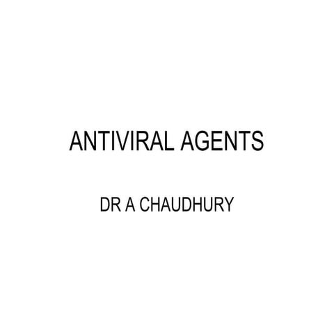 Antiviral agents and sensitivity tests