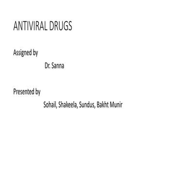Antiviral drugs 