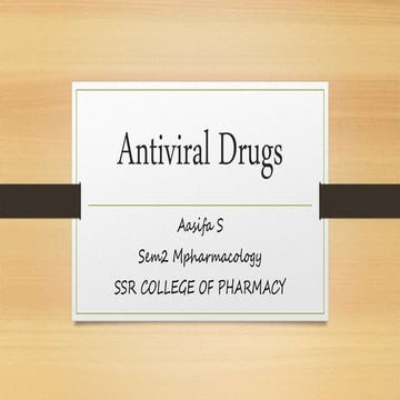 Antiviral drugs