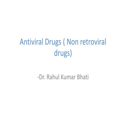 Antiviral drugs