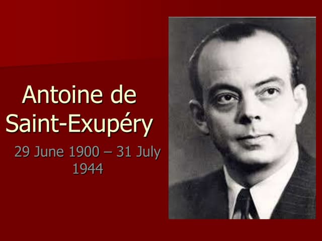 Biografía Antoine de Saint-Exupéry