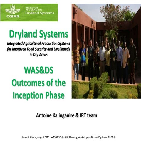 Day 1_Session 3_TRIPS_WASDS_Antoine Kalinganire_Outcomes of Inception Phase 