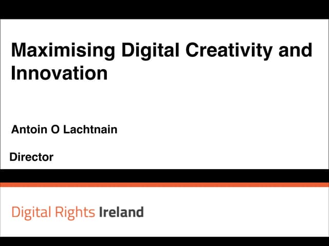 Antoin O Lachtnain at Creative Commons Ireland event 