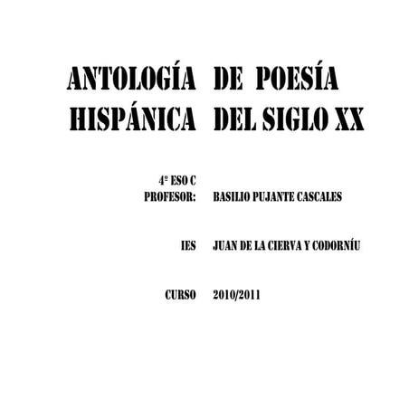 Antología poesía hispana del Siglo XX