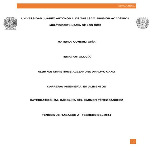 Antologia de consultoria unidad 1