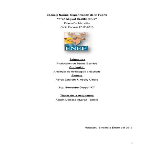 Antologia de estrategias didácticas