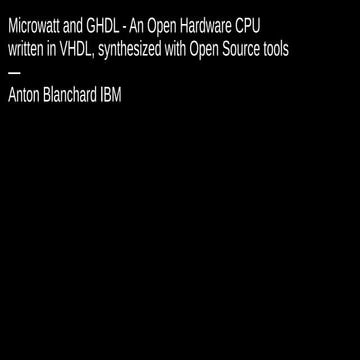 An Open Hardware CPU written in VHDL, synthesized with Open Source tools