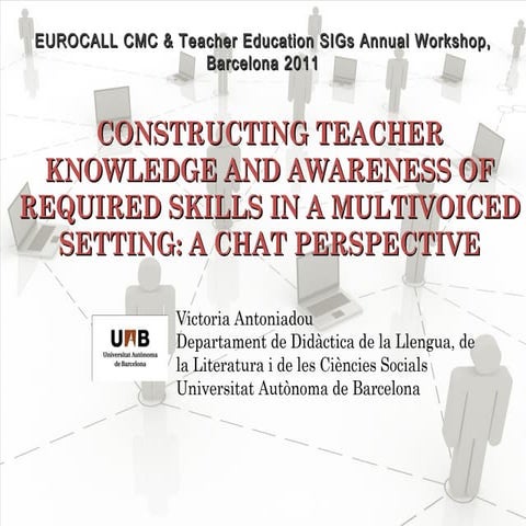 CMC Teacher Education SIG Presentation; Antoniadou