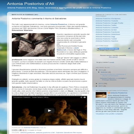 Antonia Postorivo ci presenta Educazione Siberiana