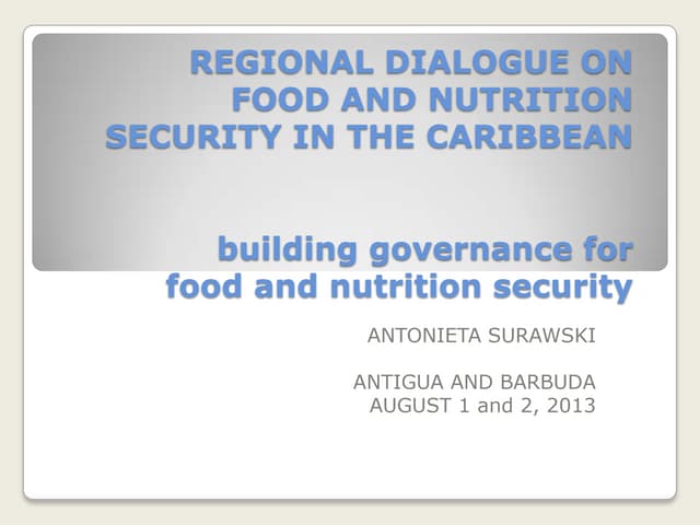 Antonieta Surawski (FAO) - Building governance for food and nutrition security